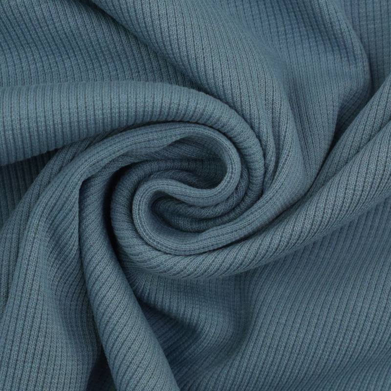 Feinrippjersey Emma, jeansblau von Stoffe Hemmers