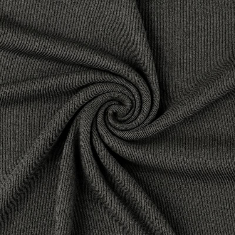Feinstrickjersey Claire, anthrazit von Stoffe Hemmers
