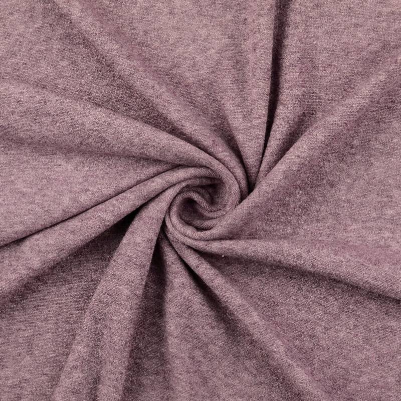 Feinstrickjersey Melange, blasslila von Stoffe Hemmers