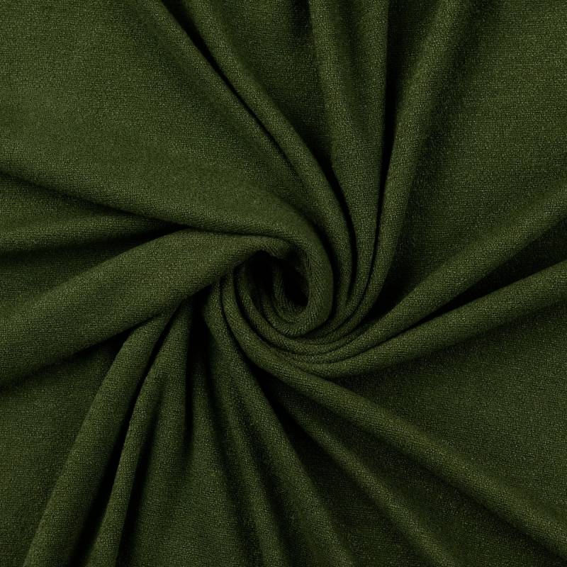 Feinstrickjersey Melange, olivgrün von Stoffe Hemmers