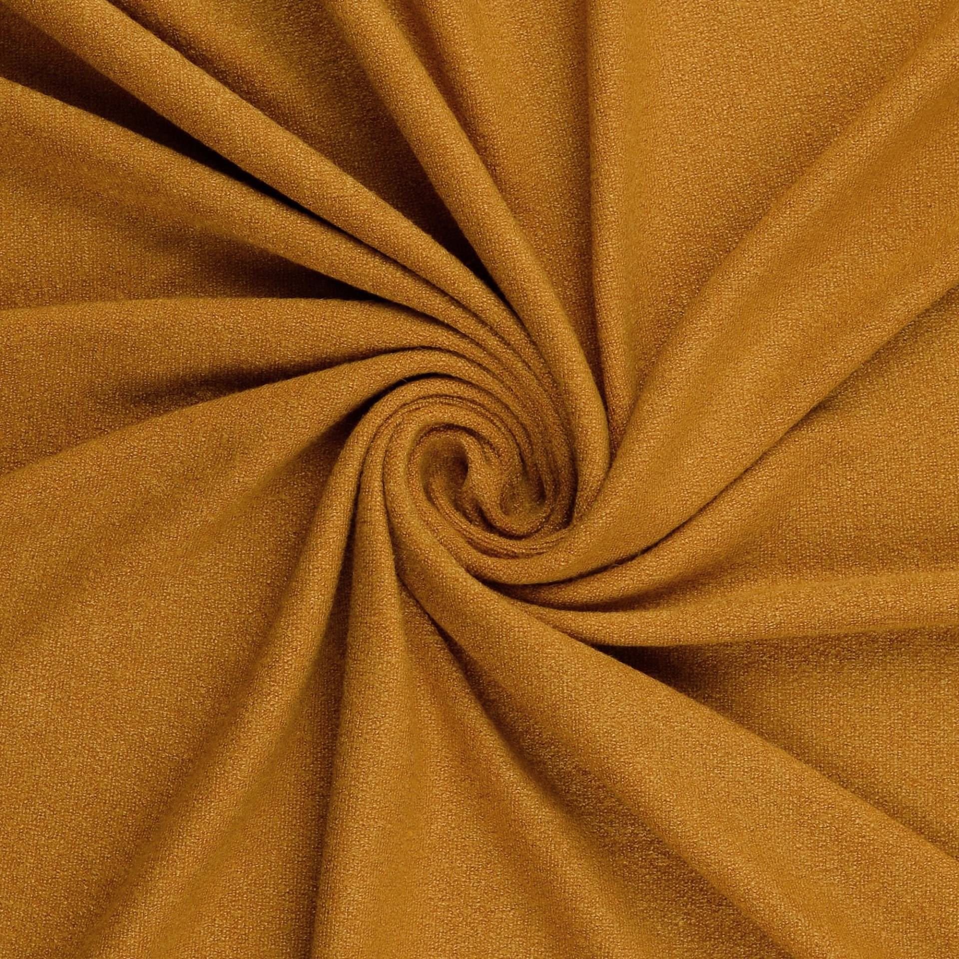 Feinstrickjersey Melange, senfgelb von Stoffe Hemmers