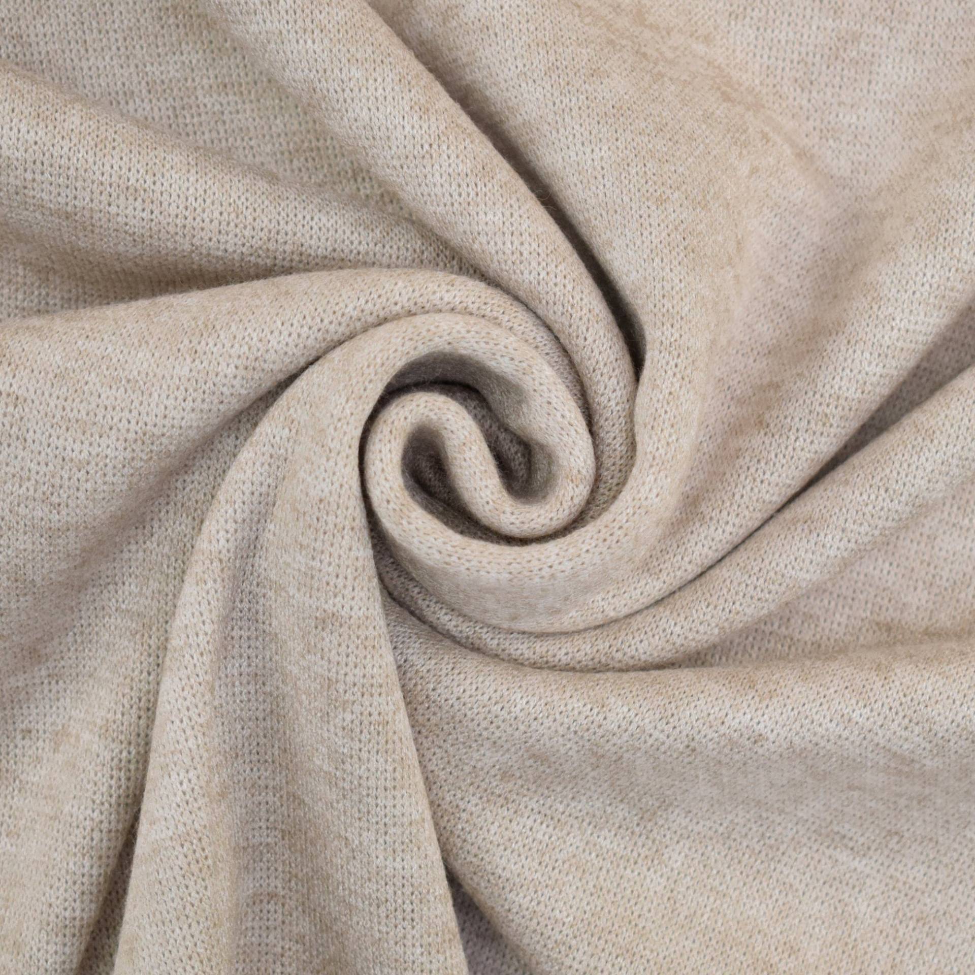 Feinstrickstoff Doubleface Lia Melange, hellbeige Feinstrickstoff Doubleface Lia Melange, hellbeige von Stoffe Hemmers