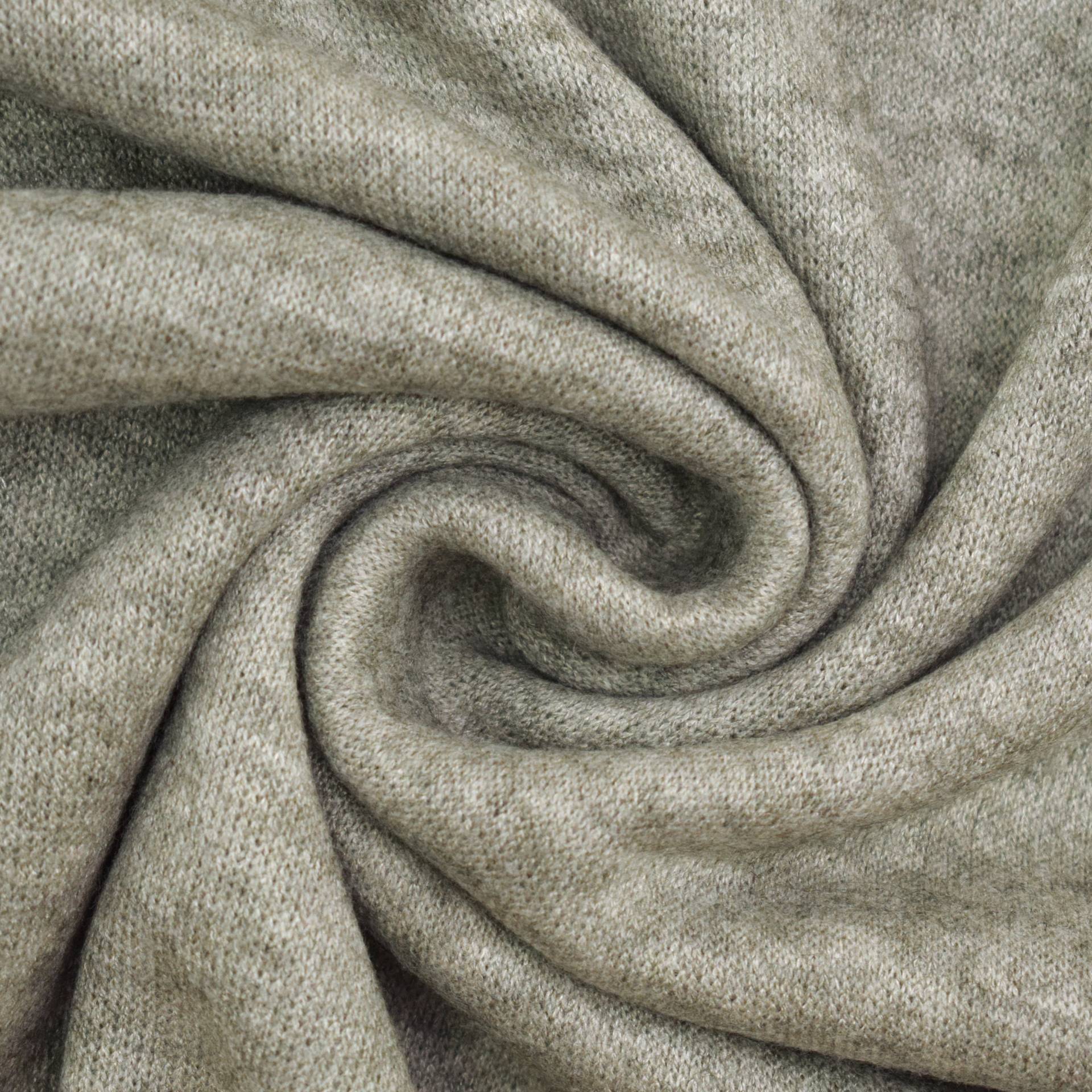 Feinstrickstoff Doubleface Lia Melange, olivgrün Feinstrickstoff Doubleface Lia Melange, olivgrün von Stoffe Hemmers