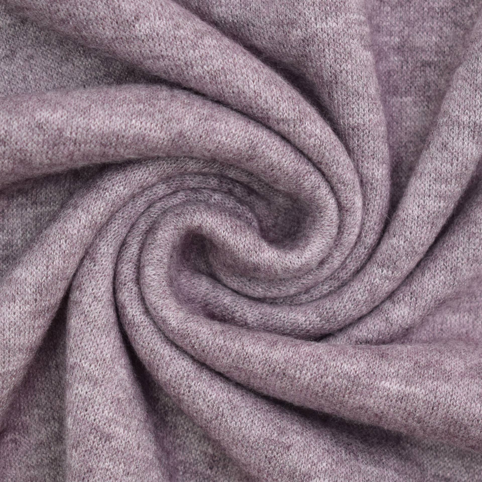 Feinstrickstoff Doubleface Lia Melange, pflaume von Stoffe Hemmers