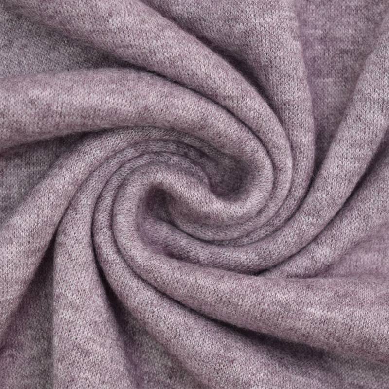Feinstrickstoff Doubleface Lia Melange, pflaume von Stoffe Hemmers