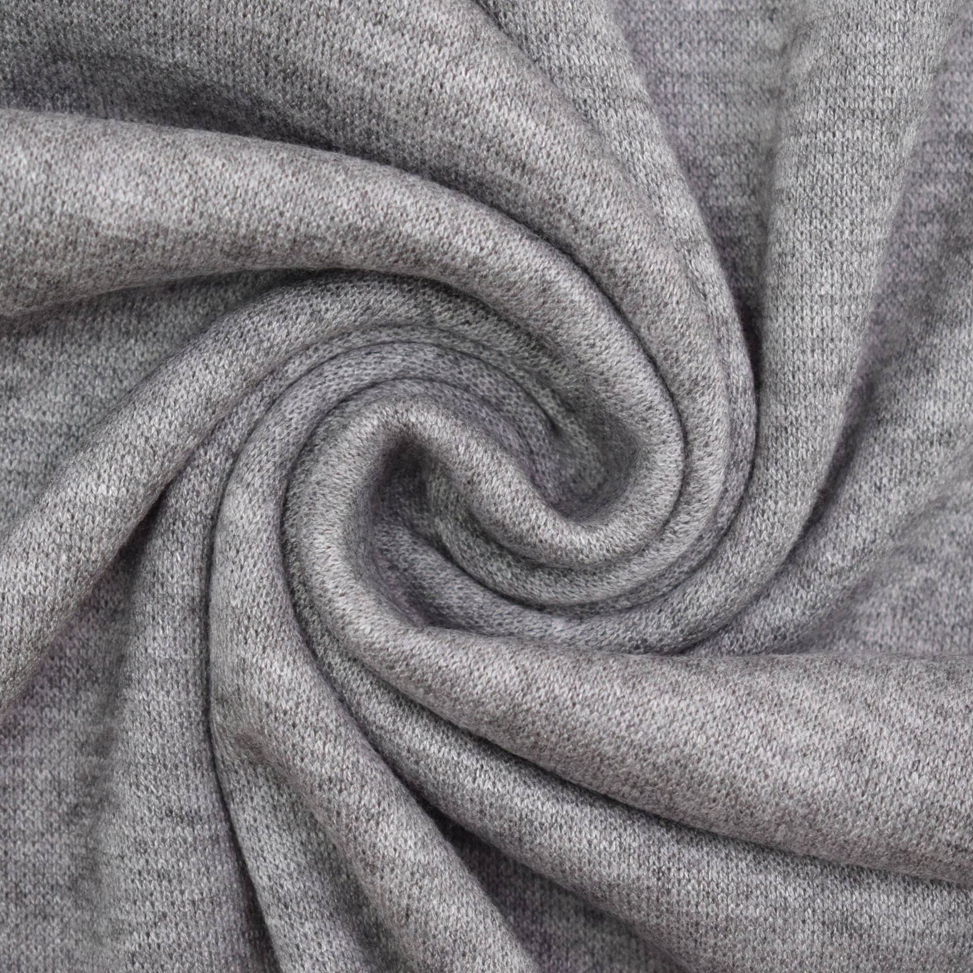 Feinstrickstoff Doubleface Lia Melange, silbergrau Feinstrickstoff Doubleface Lia Melange, silbergrau von Stoffe Hemmers