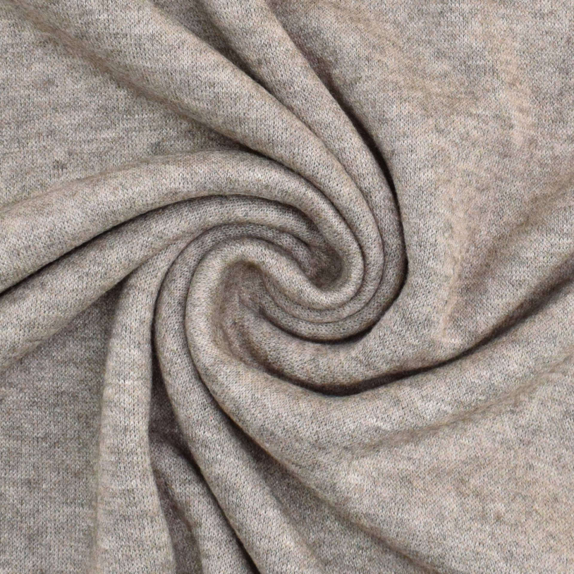 Feinstrickstoff Doubleface Lia Melange, taupe Feinstrickstoff Doubleface Lia Melange, taupe von Stoffe Hemmers