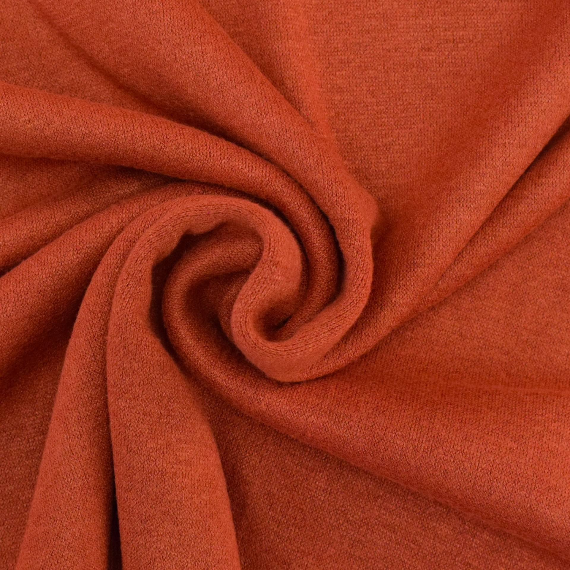 Feinstrickstoff Doubleface Melange, terracotta von Stoffe Hemmers