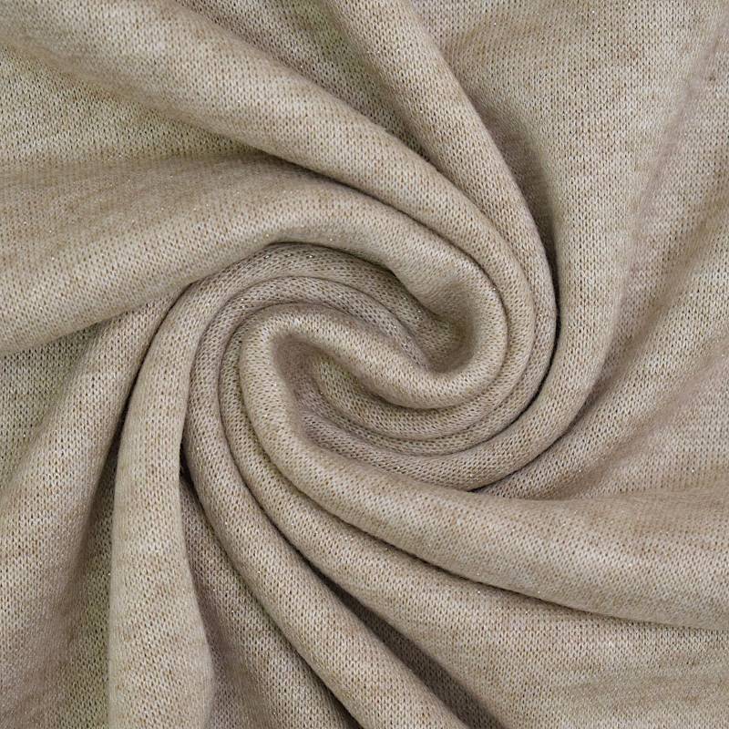 Feinstrickstoff Glitter, beige Feinstrickstoff Glitter, beige von Stoffe Hemmers