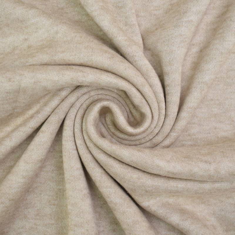 Feinstrickstoff melange, beige Feinstrickstoff melange, beige von Stoffe Hemmers