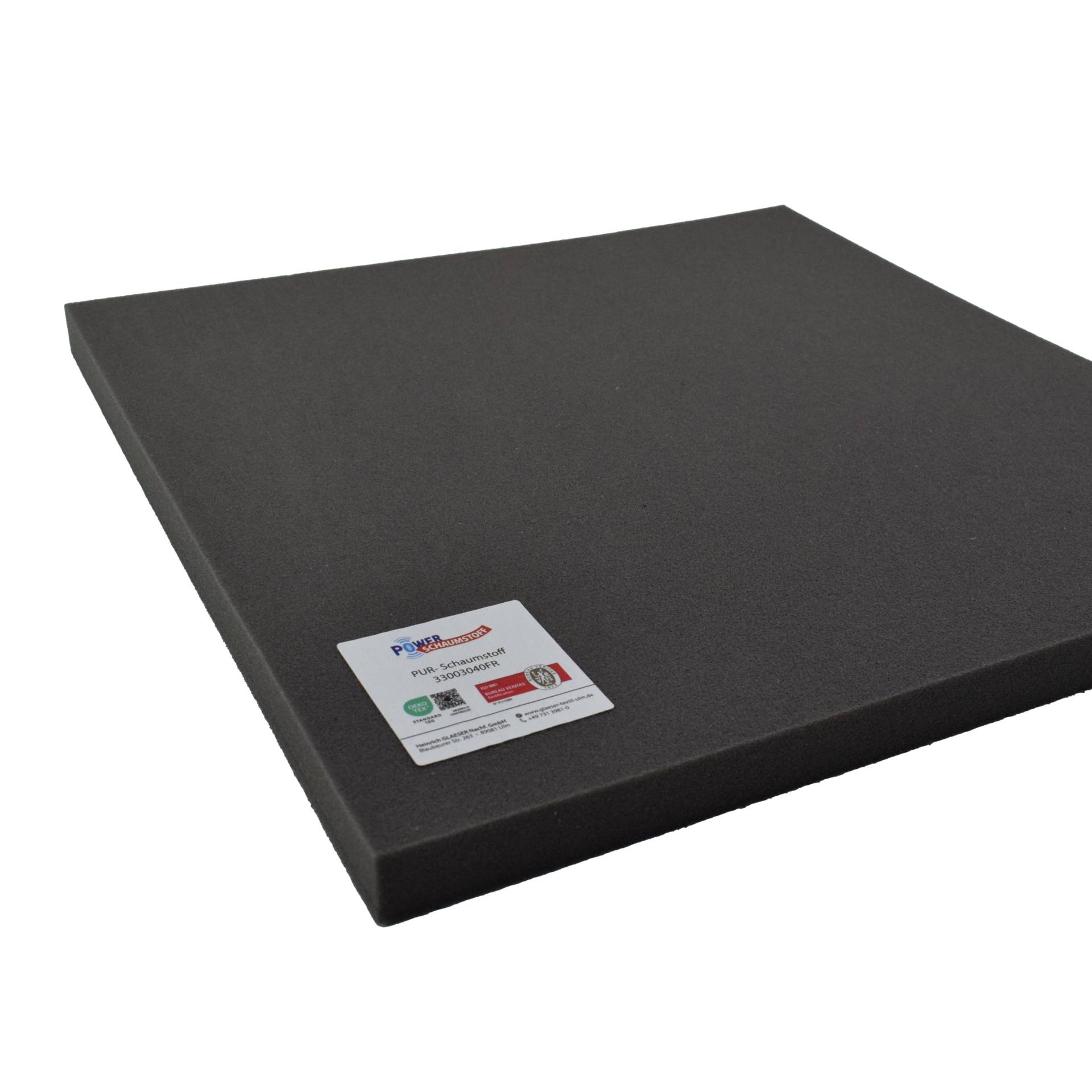 Feuerresistente Schaumstoffplatte 3 cm, 50 x 50 Feuerresistente Schaumstoffplatte 3 cm, 50 x 50 von Stoffe Hemmers