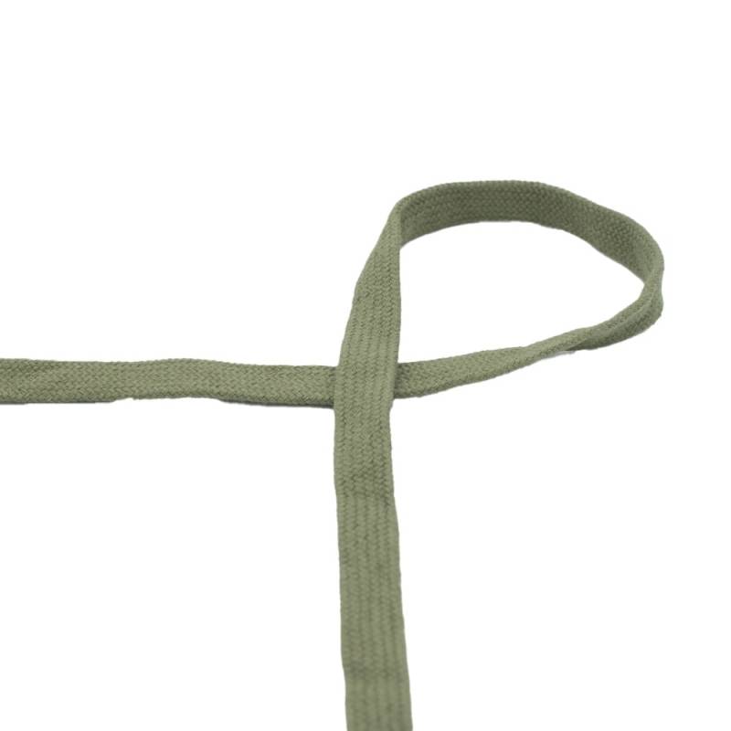 Flachkordel 15 mm, olivgrün von Stoffe Hemmers