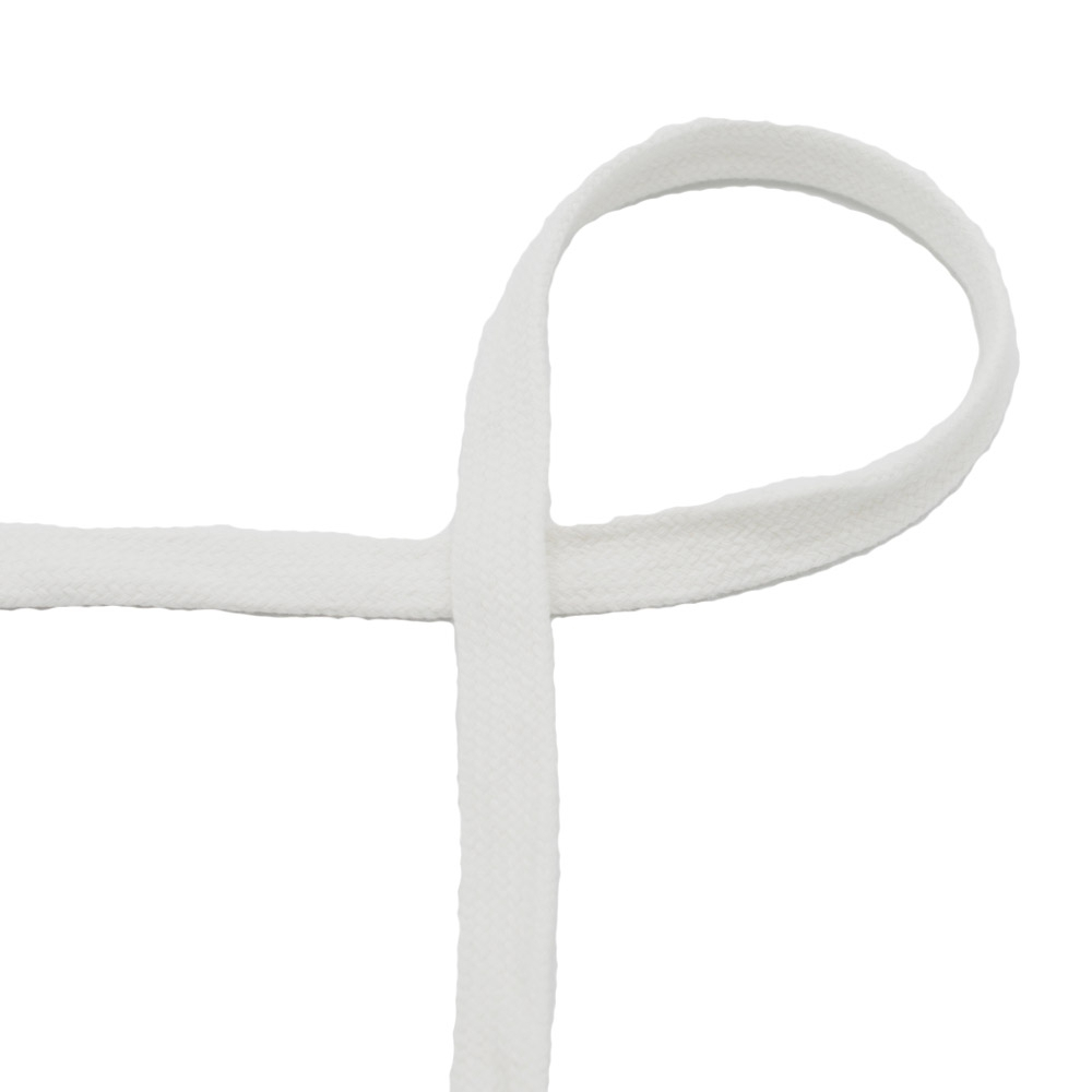 Flachkordel 15 mm, weiß von Stoffe Hemmers