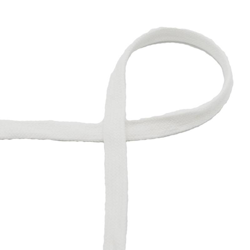 Flachkordel 15 mm, weiß von Stoffe Hemmers