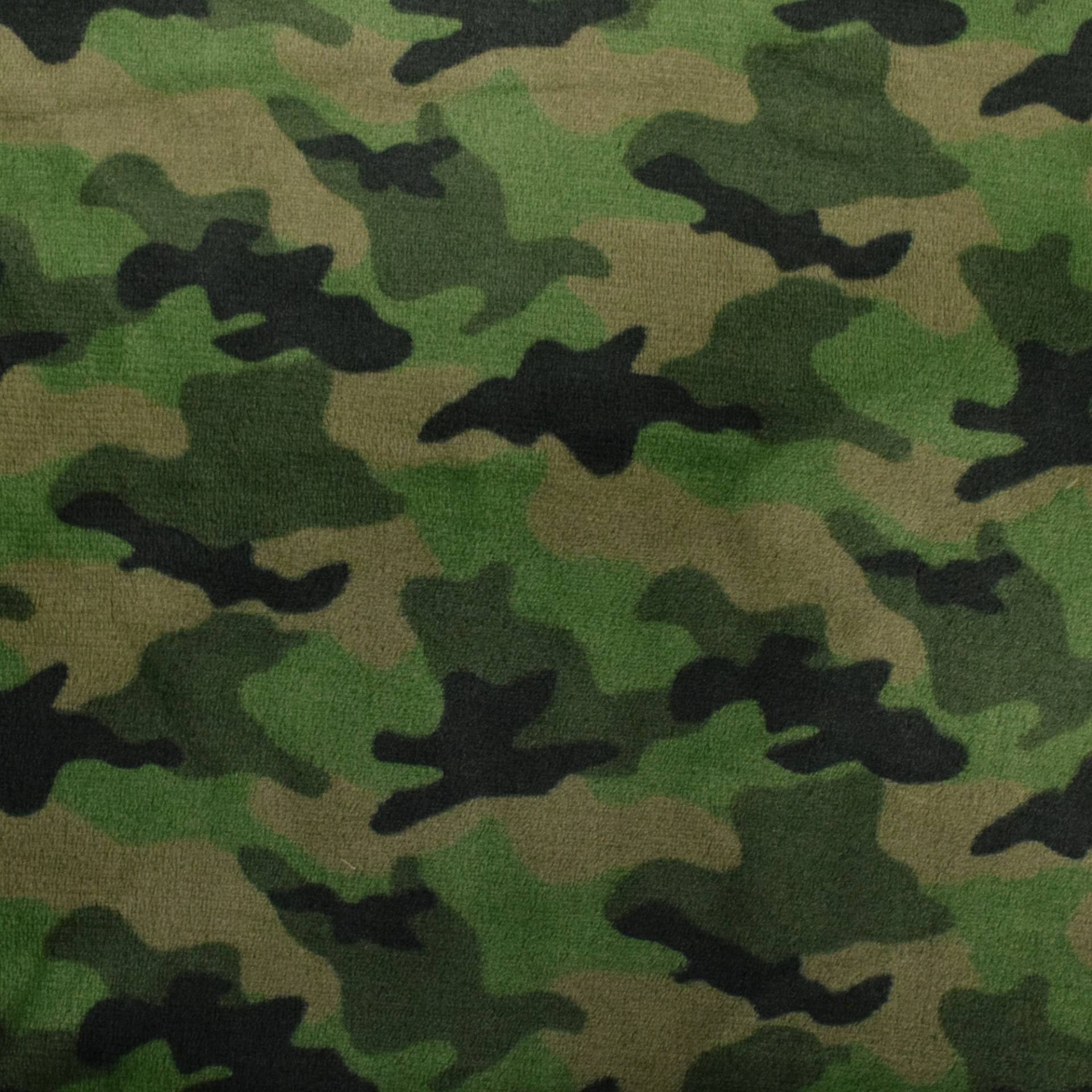 Flanell Fleece Camouflage, grün von Stoffe Hemmers