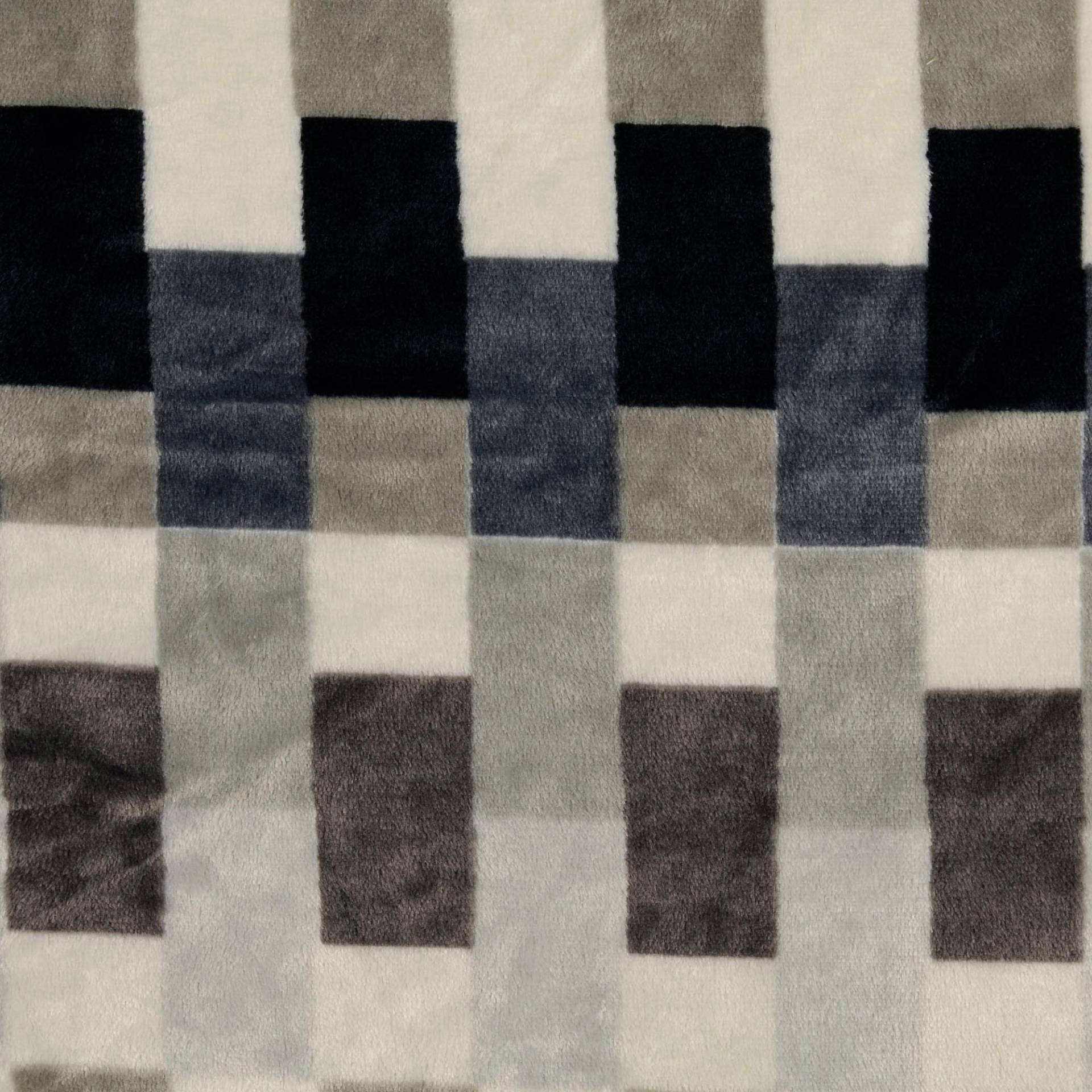 Flanell Fleece Checker, schwarz Flanell Fleece Checker, schwarz von Stoffe Hemmers