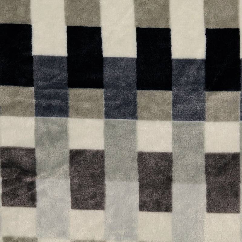 Flanell Fleece Checker, schwarz Flanell Fleece Checker, schwarz von Stoffe Hemmers