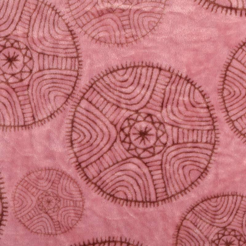 Flanell Fleece Mandala Circles, altrosa Flanell Fleece Mandala Circles, altrosa von Stoffe Hemmers