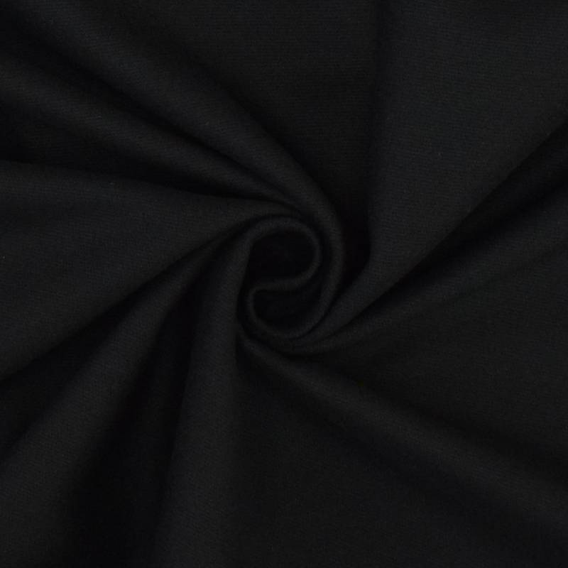 Flanellstoff uni, schwarz von Stoffe Hemmers