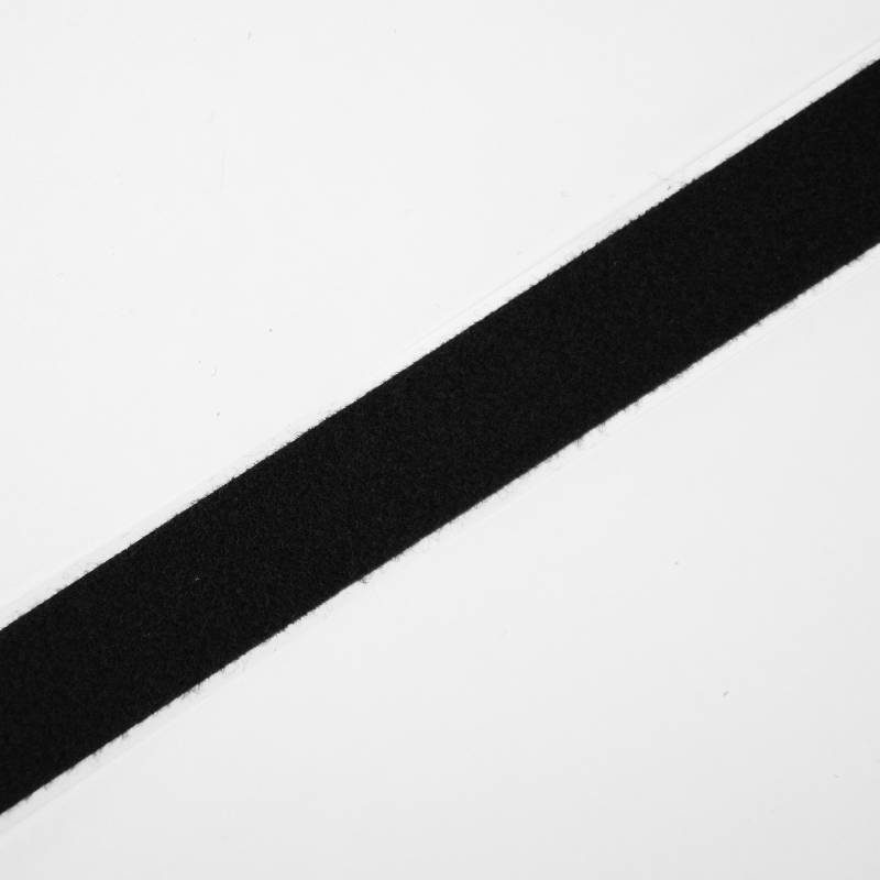 Flauschband selbstklebend, schwarz von Stoffe Hemmers