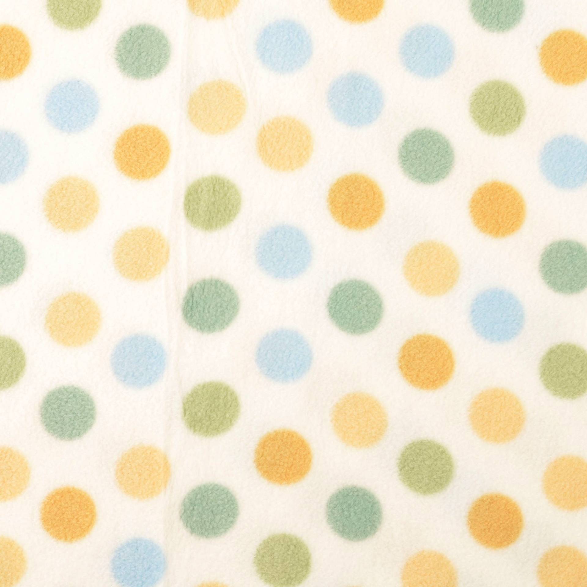 Fleece Antipilling Dots, wollweiss - grün von Stoffe Hemmers