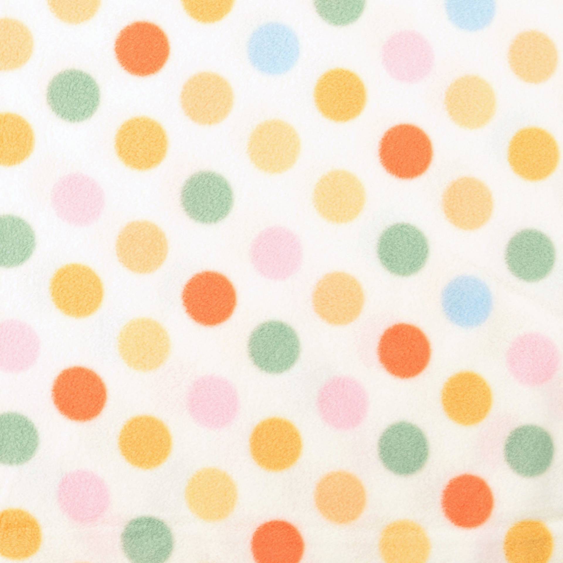 Fleece Antipilling Dots, wollweiss - orange von Stoffe Hemmers