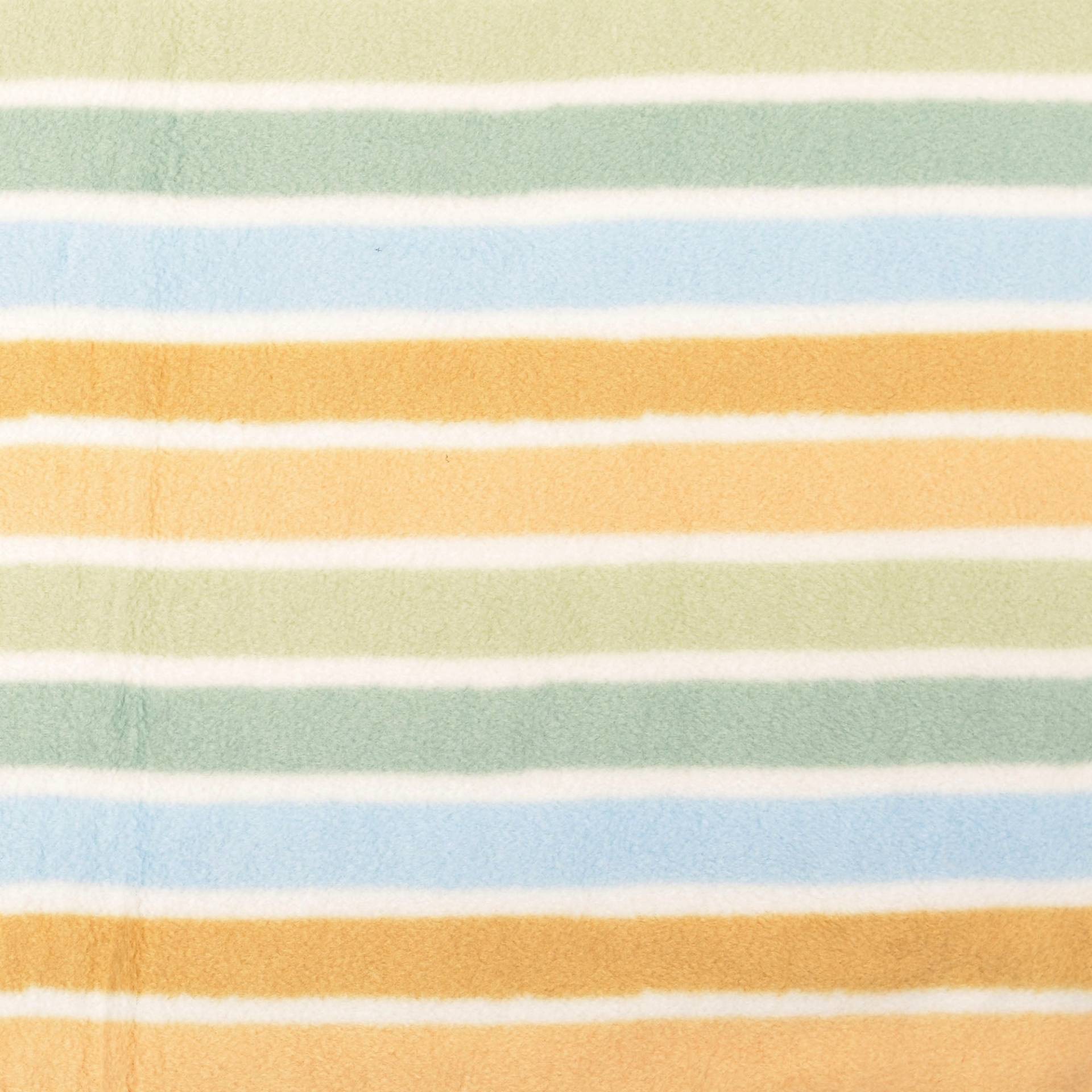 Fleece Antipilling Stripes, wollweiss - grün von Stoffe Hemmers