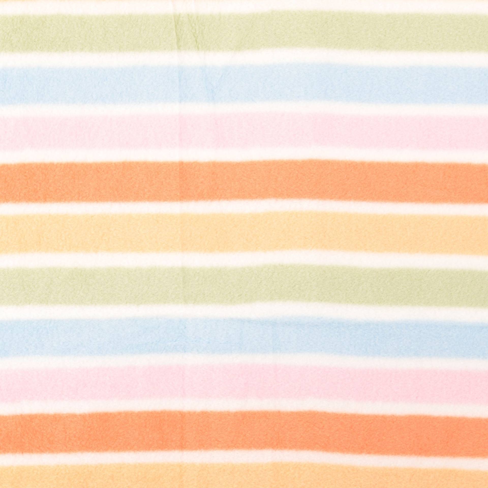 Fleece Antipilling Stripes, wollweiss - orange von Stoffe Hemmers