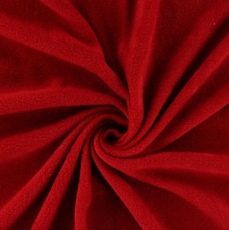 Fleece Antipilling dunkelrot von Stoffe Hemmers