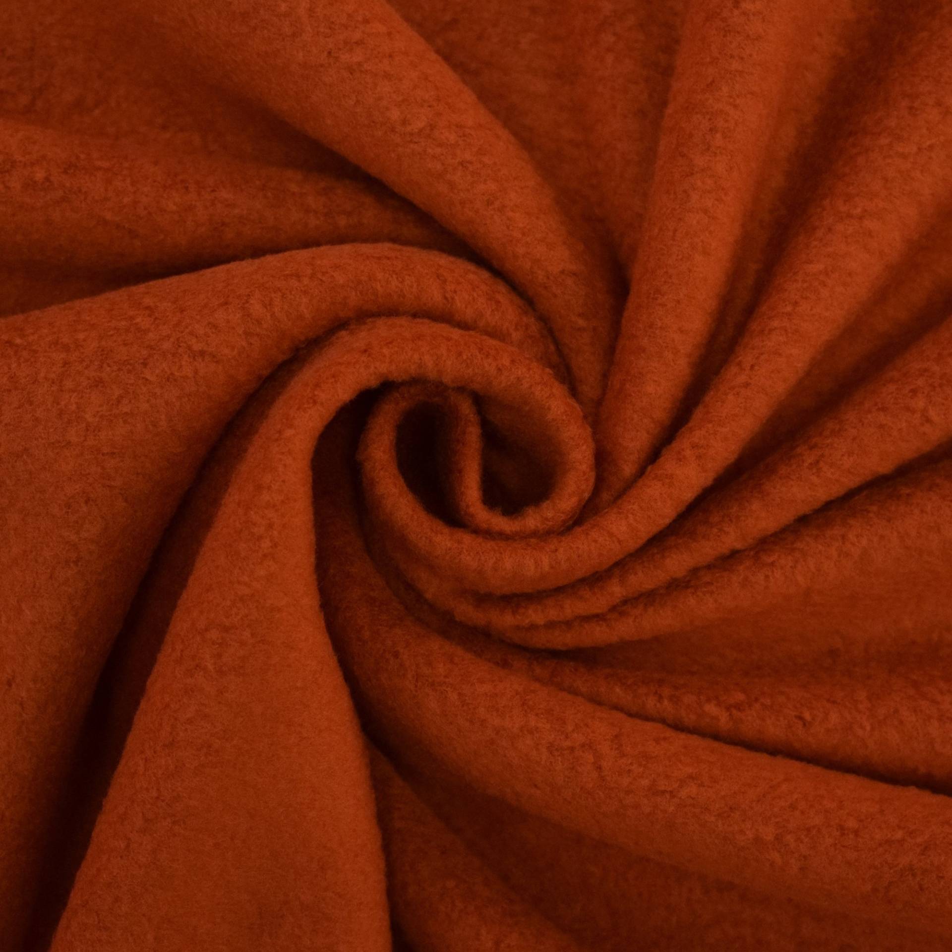 Fleece Antipilling dunkelterracotta von Stoffe Hemmers