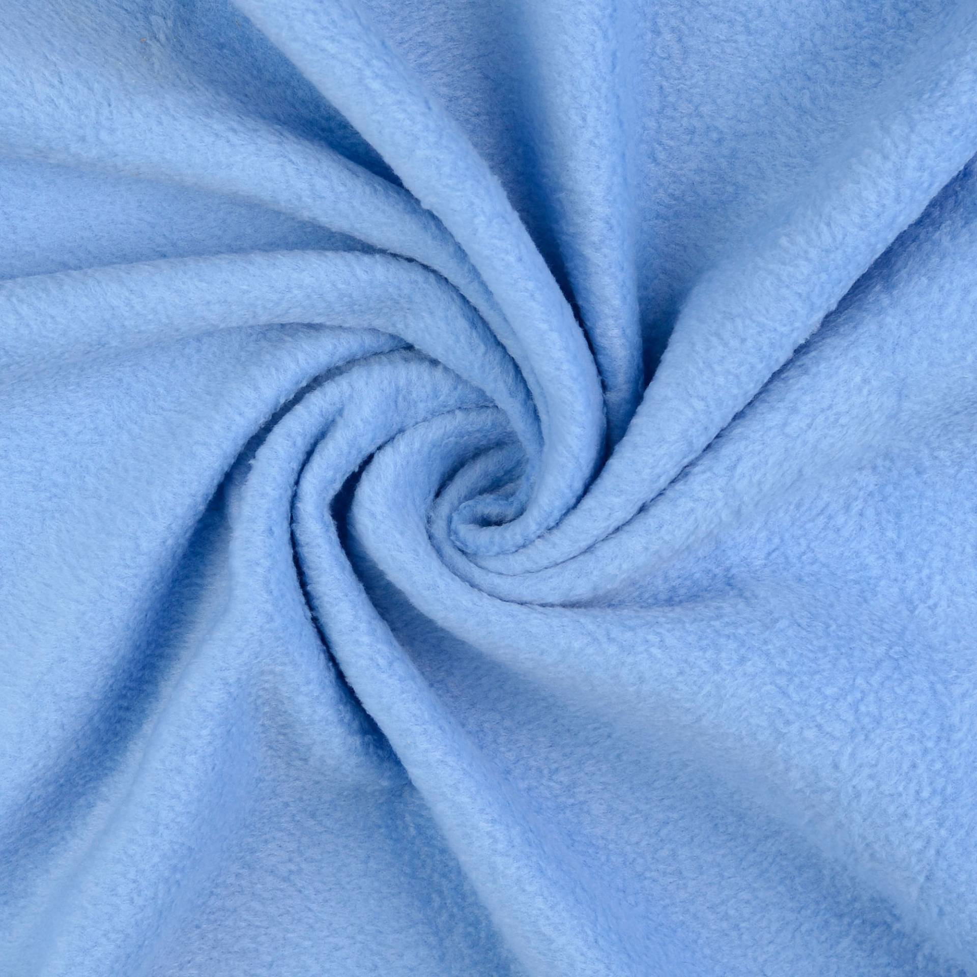 Fleece Antipilling mittelblau von Stoffe Hemmers