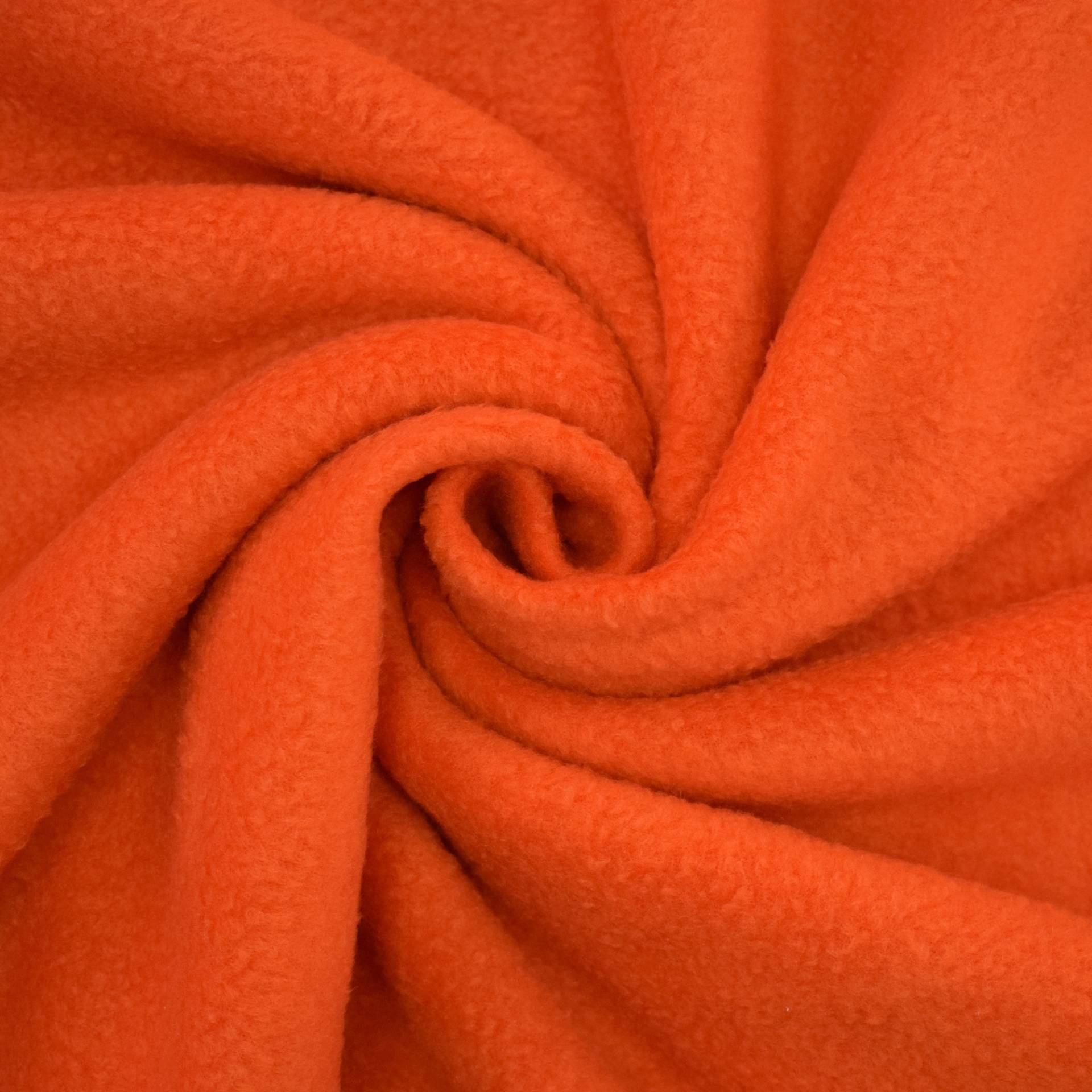 Fleece Antipilling orange von Stoffe Hemmers