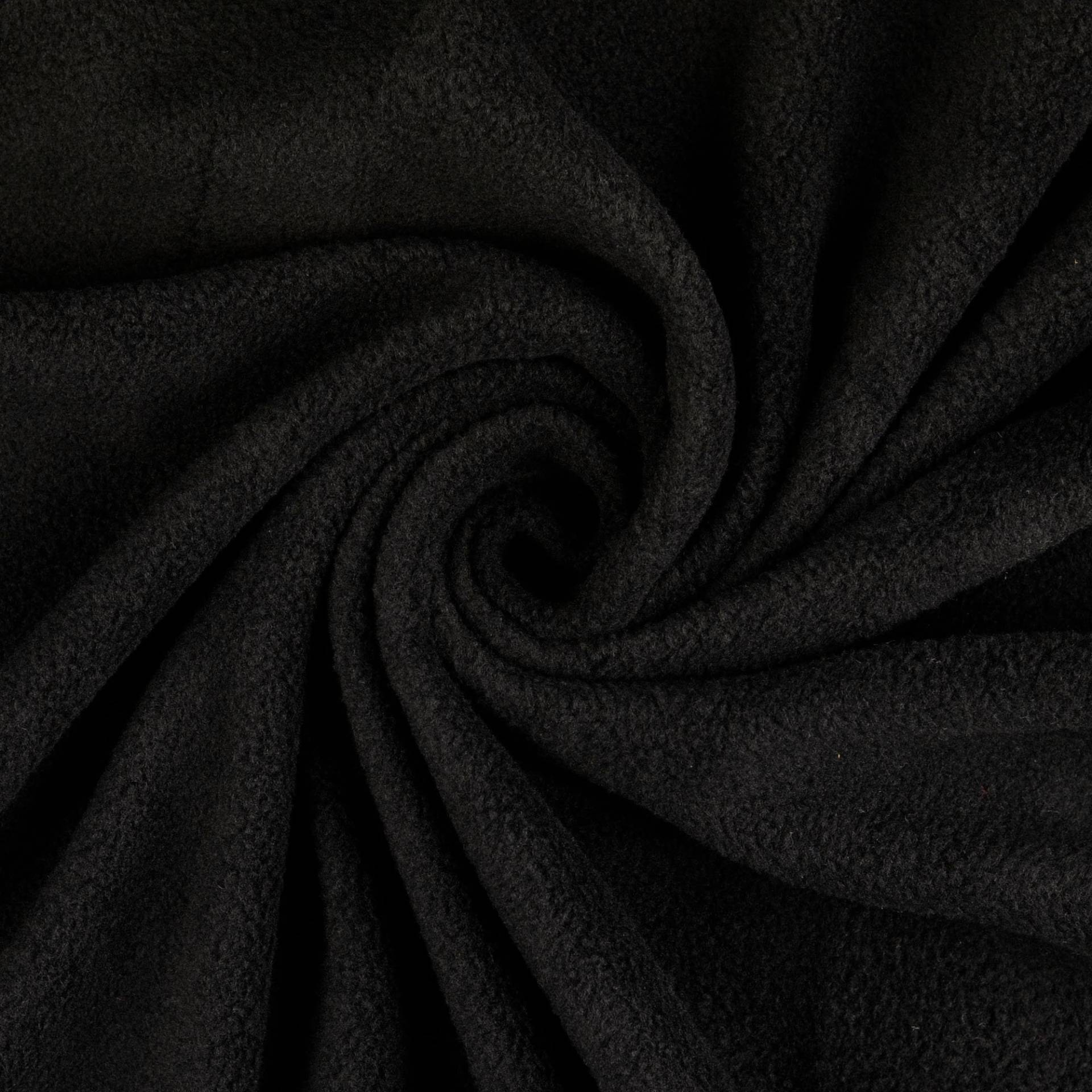 Fleece Antipilling schwarz von Stoffe Hemmers