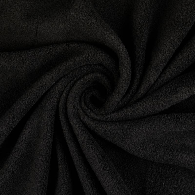 Fleece Antipilling schwarz von Stoffe Hemmers