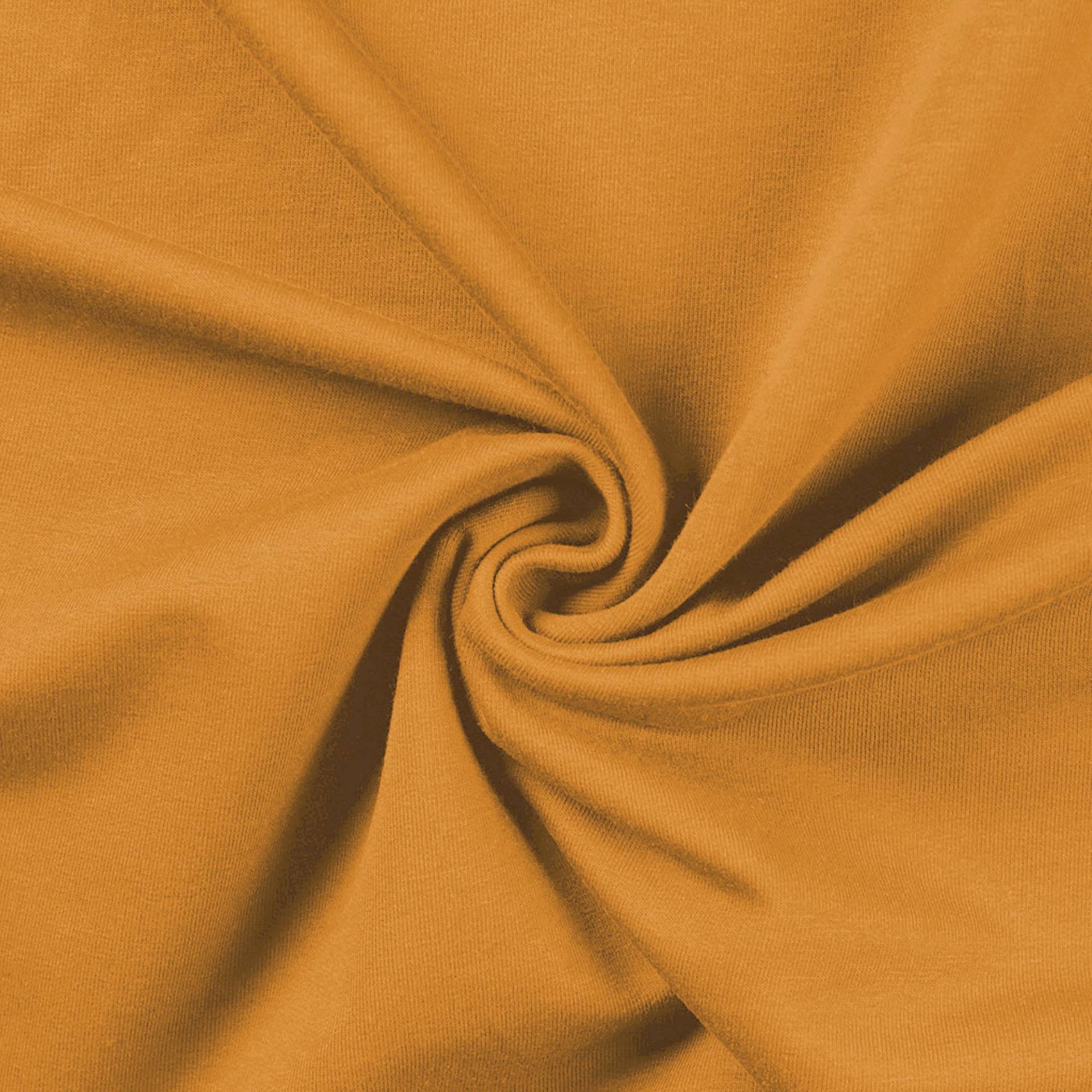 French Terry, senfgelb von Stoffe Hemmers