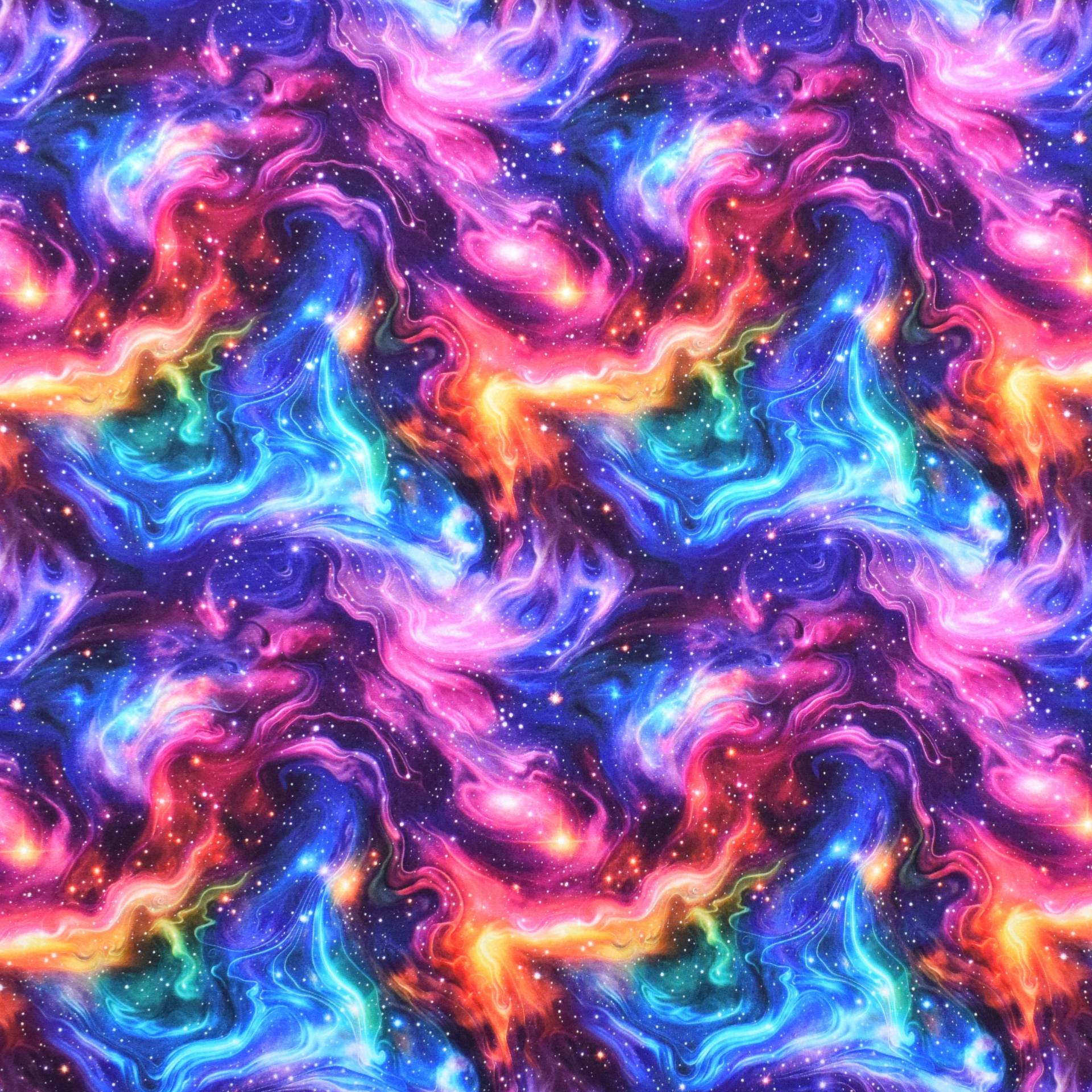 French Terry Colour Space, multicolor von Stoffe Hemmers