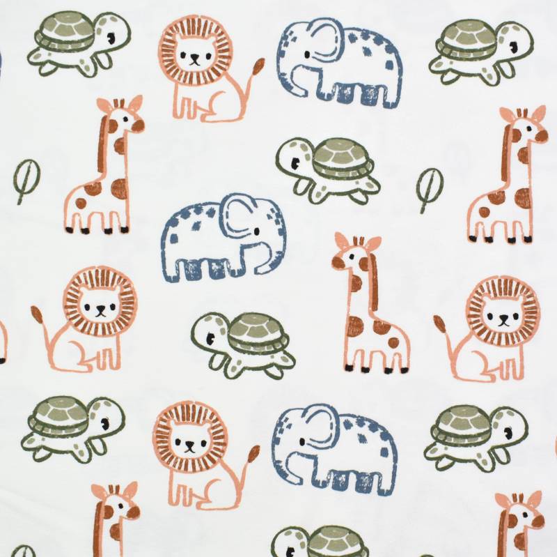 French Terry Cute Animals, wollweiß French Terry Cute Animals, wollweiß von Stoffe Hemmers