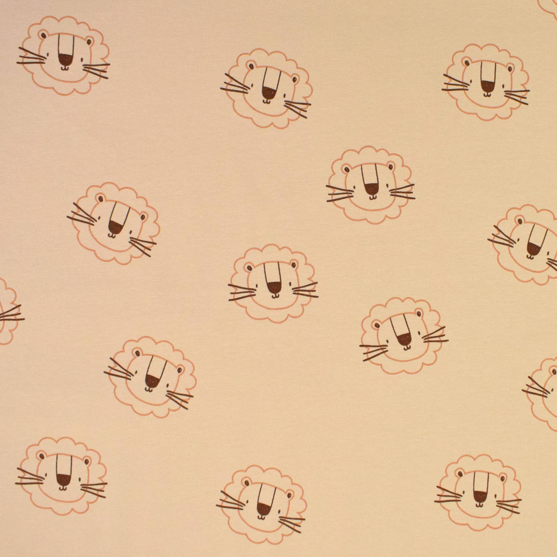 French Terry Cute Lion, beige French Terry Cute Lion, beige von Stoffe Hemmers