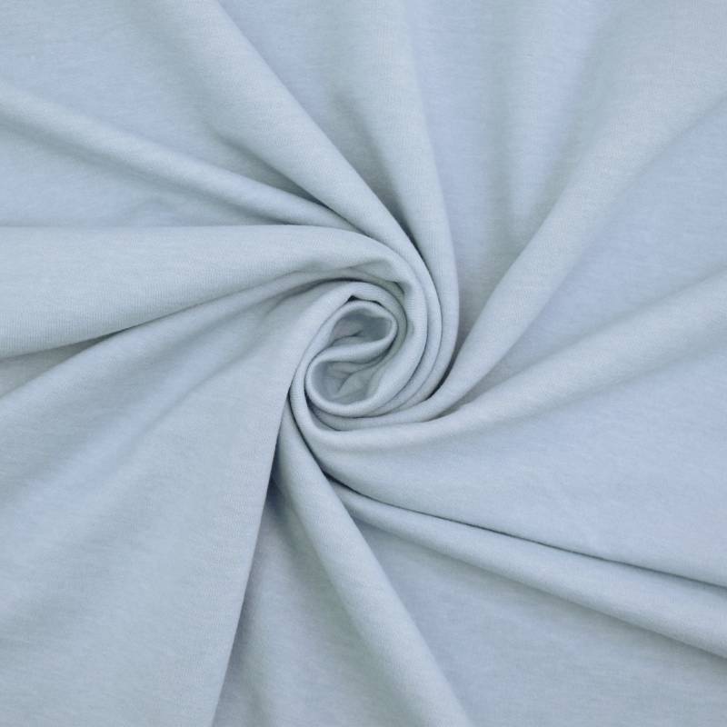 French Terry Pastell, hellblau von Stoffe Hemmers