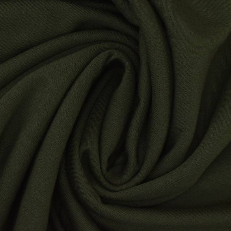 French Terry Uni angeraut, dunkelgrün French Terry Uni angeraut, dunkelgrün von Stoffe Hemmers