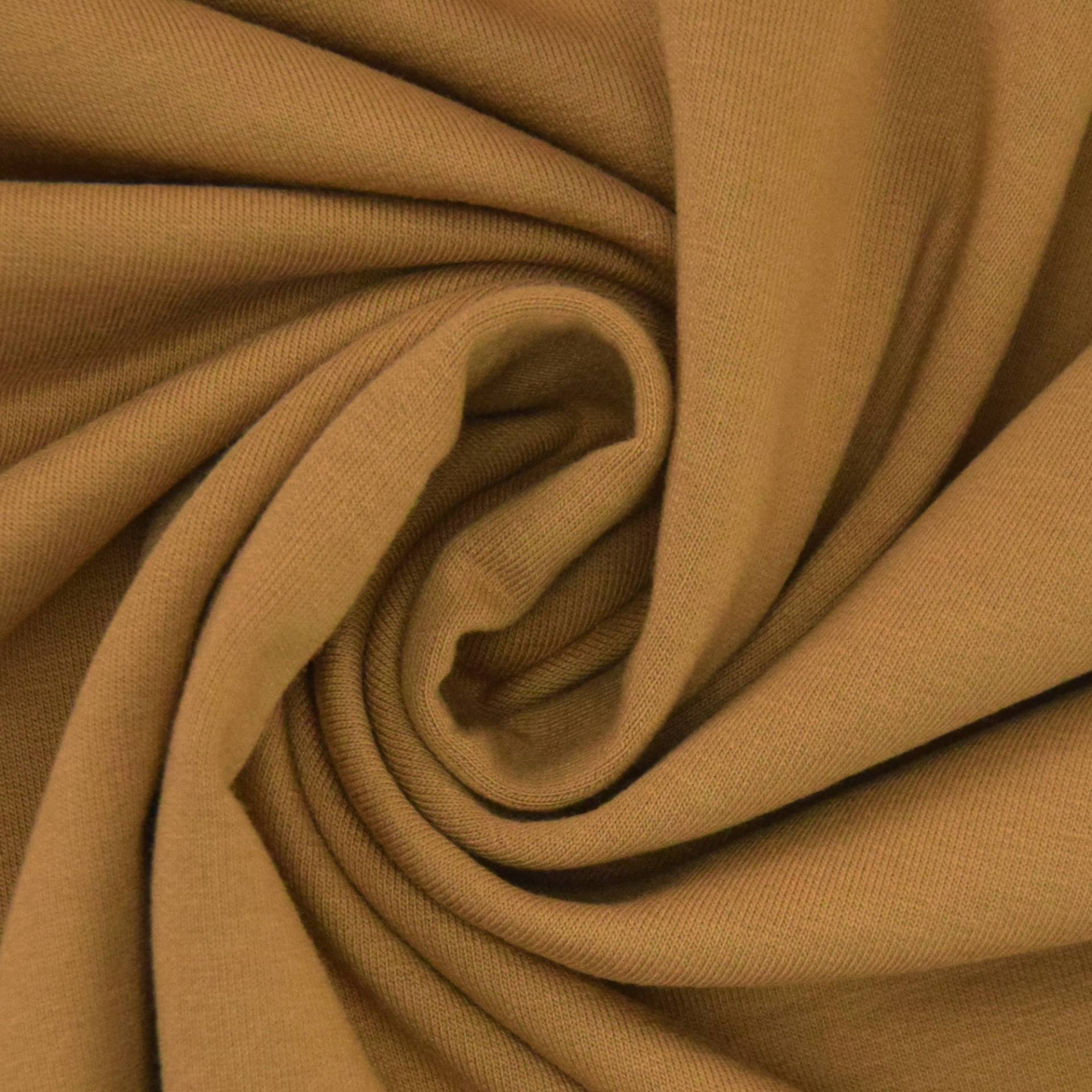 French Terry uni, caramel von Stoffe Hemmers