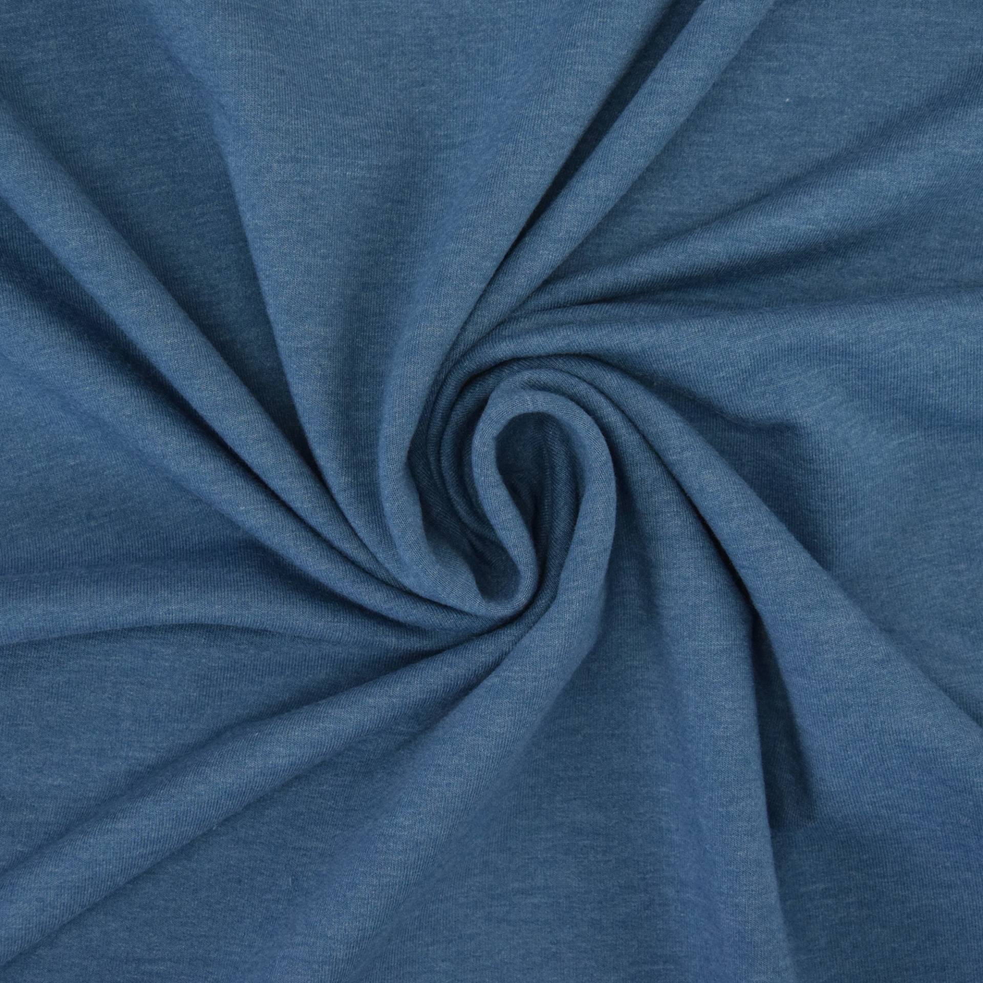 French Terry uni, jeansblau von Stoffe Hemmers