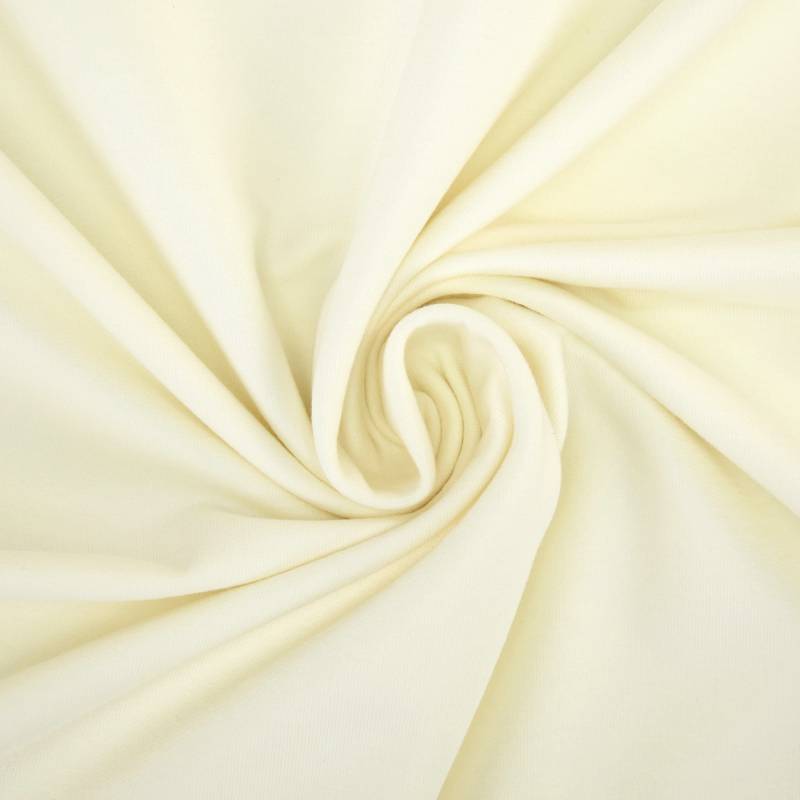 French Terry uni, wollweiss French Terry uni, wollweiss von Stoffe Hemmers