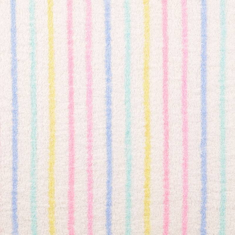 Frotteestoff Candy Stripes, weiß von Stoffe Hemmers