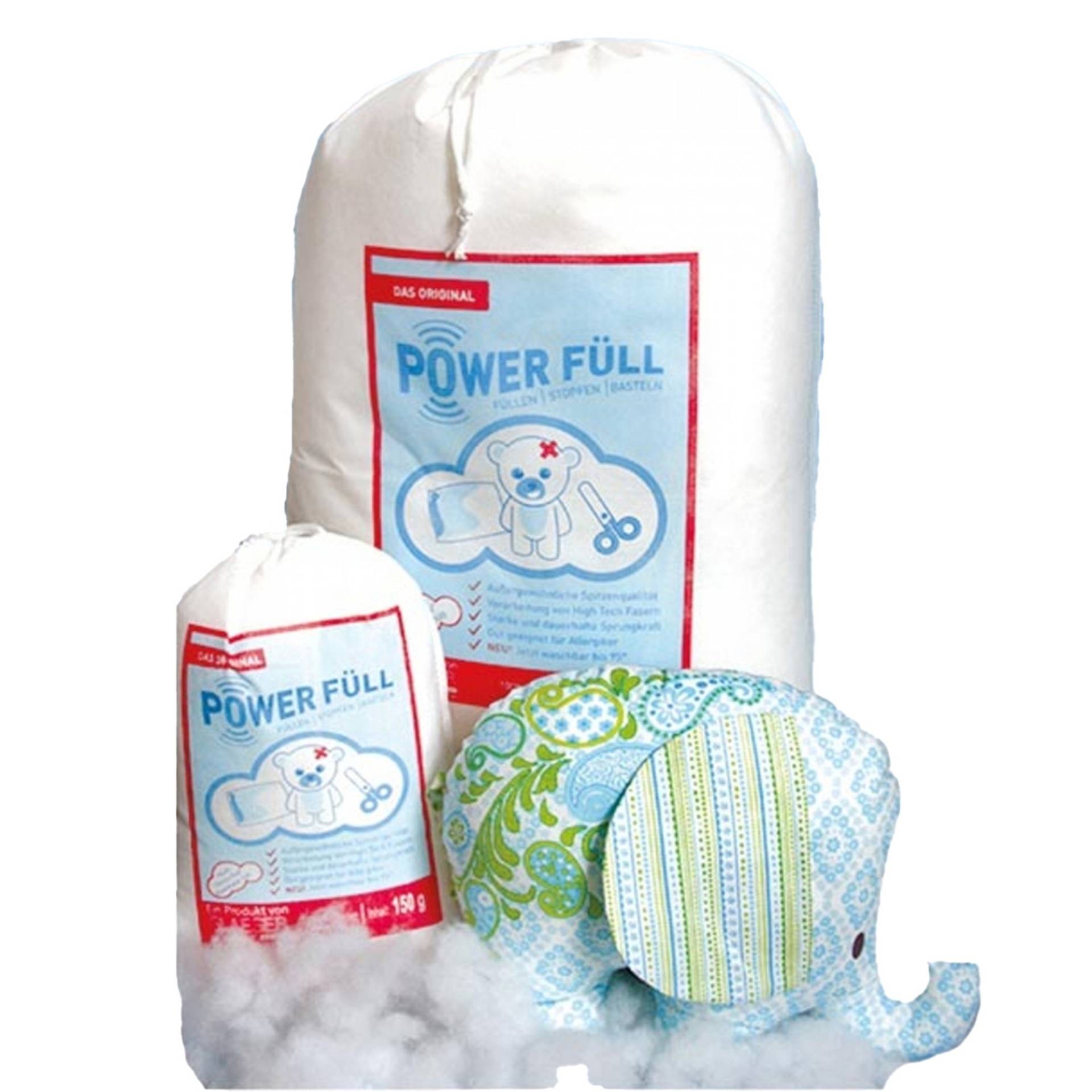 Füllwatte Powerfüll, weiss 1000g Füllwatte Powerfüll, weiss 1000g von Stoffe Hemmers