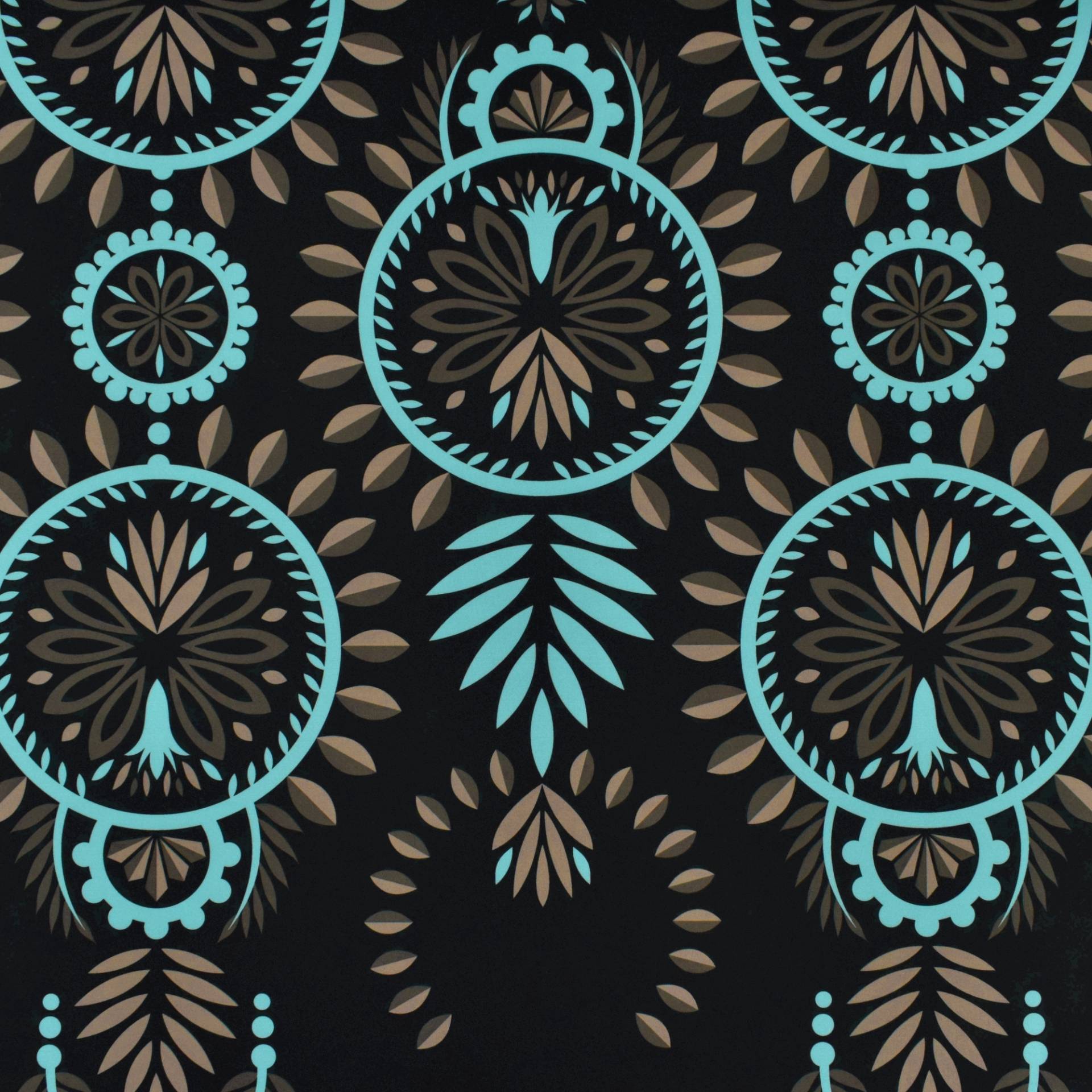 Funktionsjersey Albstoffe Hamburger  Liebe Active Wear Leaf Circles, schwarz von Stoffe Hemmers