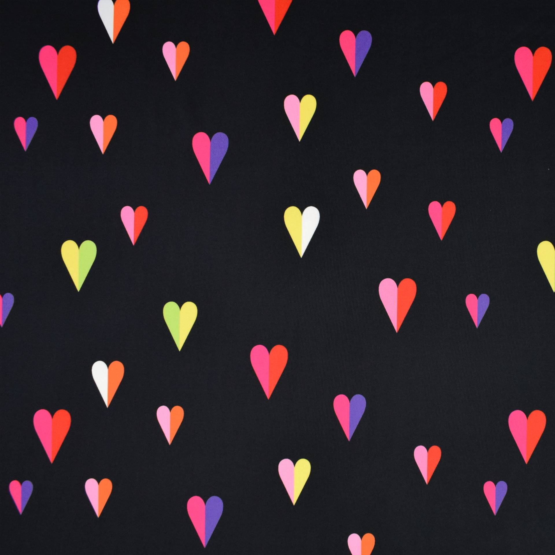 Funktionsjersey Albstoffe Hamburger  Liebe Active Wear Wild Hearts, schwarz von Stoffe Hemmers