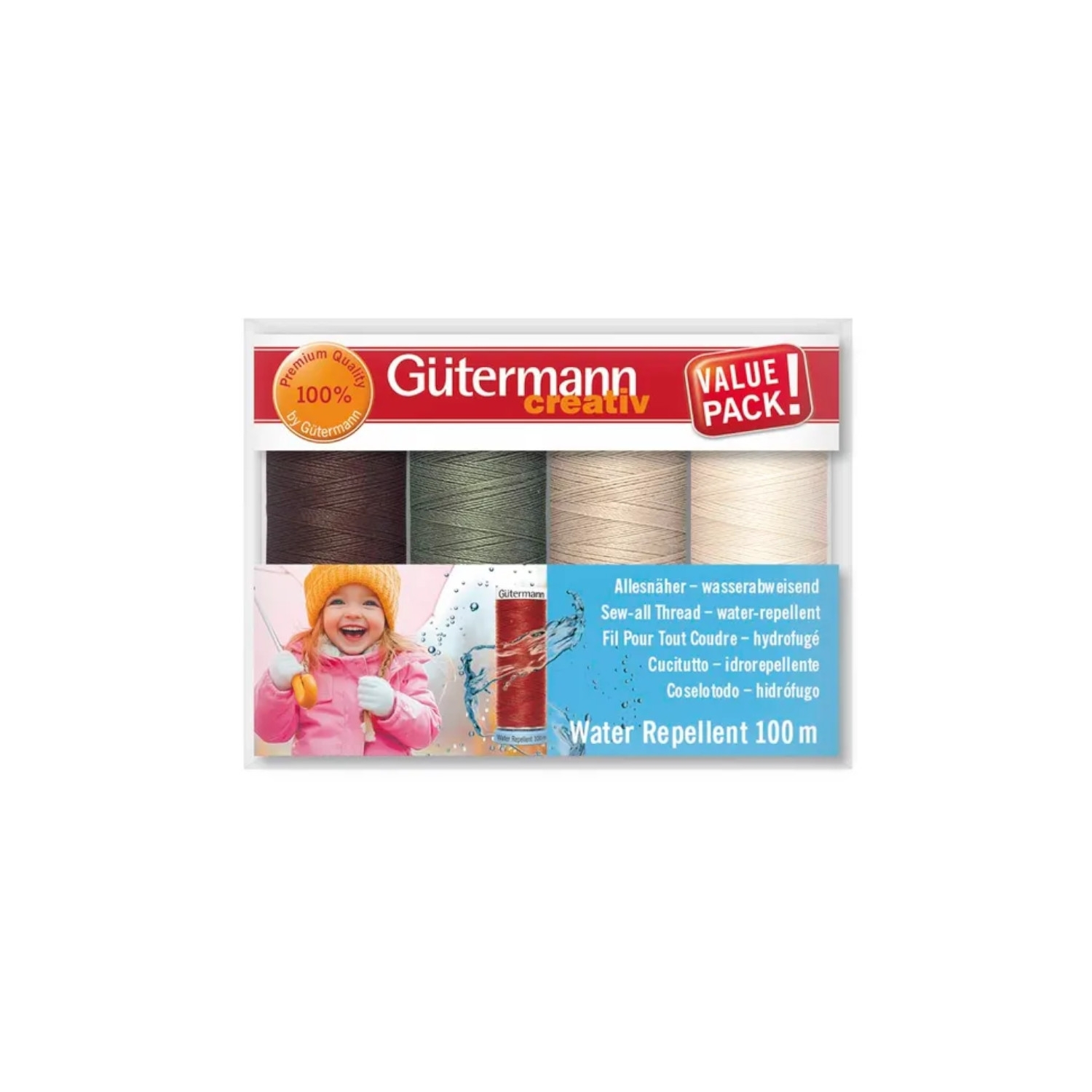 Gütermann Allesnäher Water Repellent Nähgarn-Set Col. 2 Gütermann Allesnäher Water Repellent Nähgarn-Set Col. 2 von Stoffe Hemmers