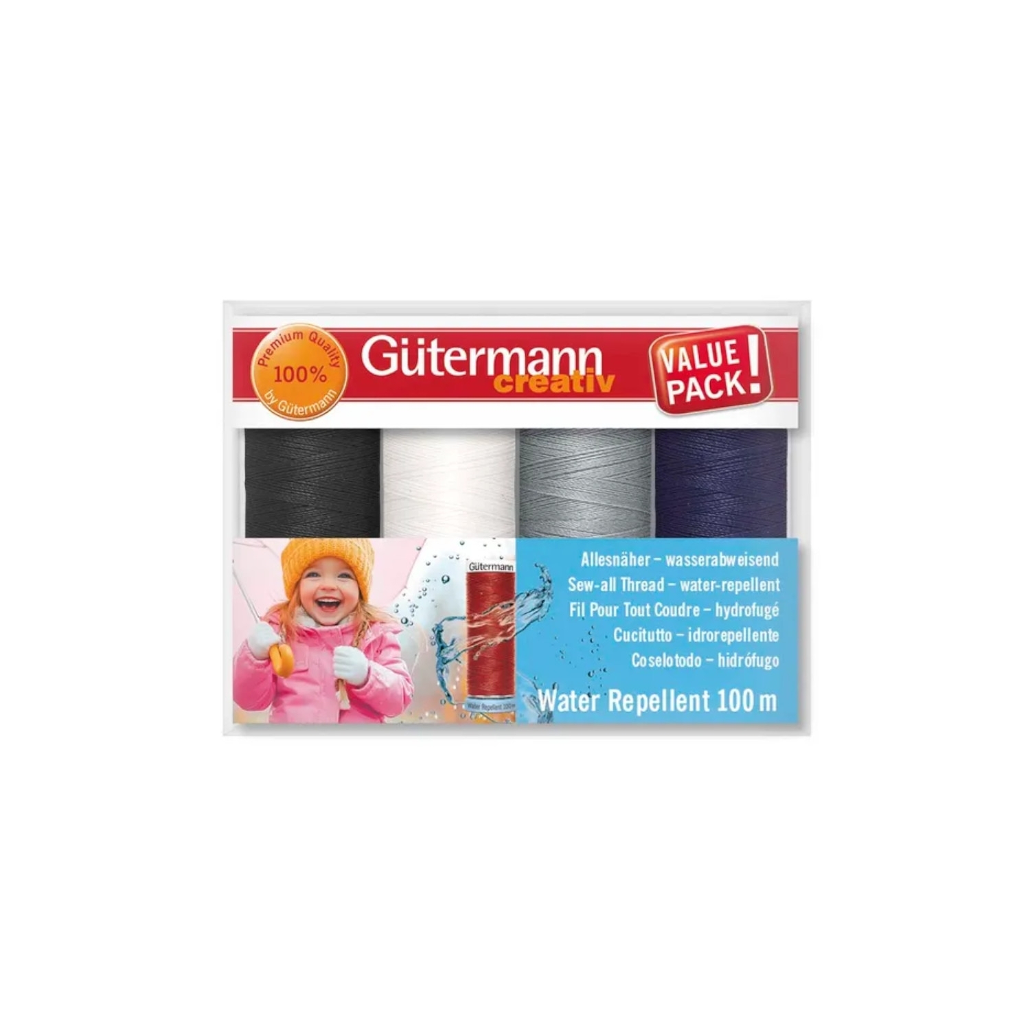 Gütermann Allesnäher Water Repellent Nähgarn-Set Col. 3 Gütermann Allesnäher Water Repellent Nähgarn-Set Col. 3 von Stoffe Hemmers