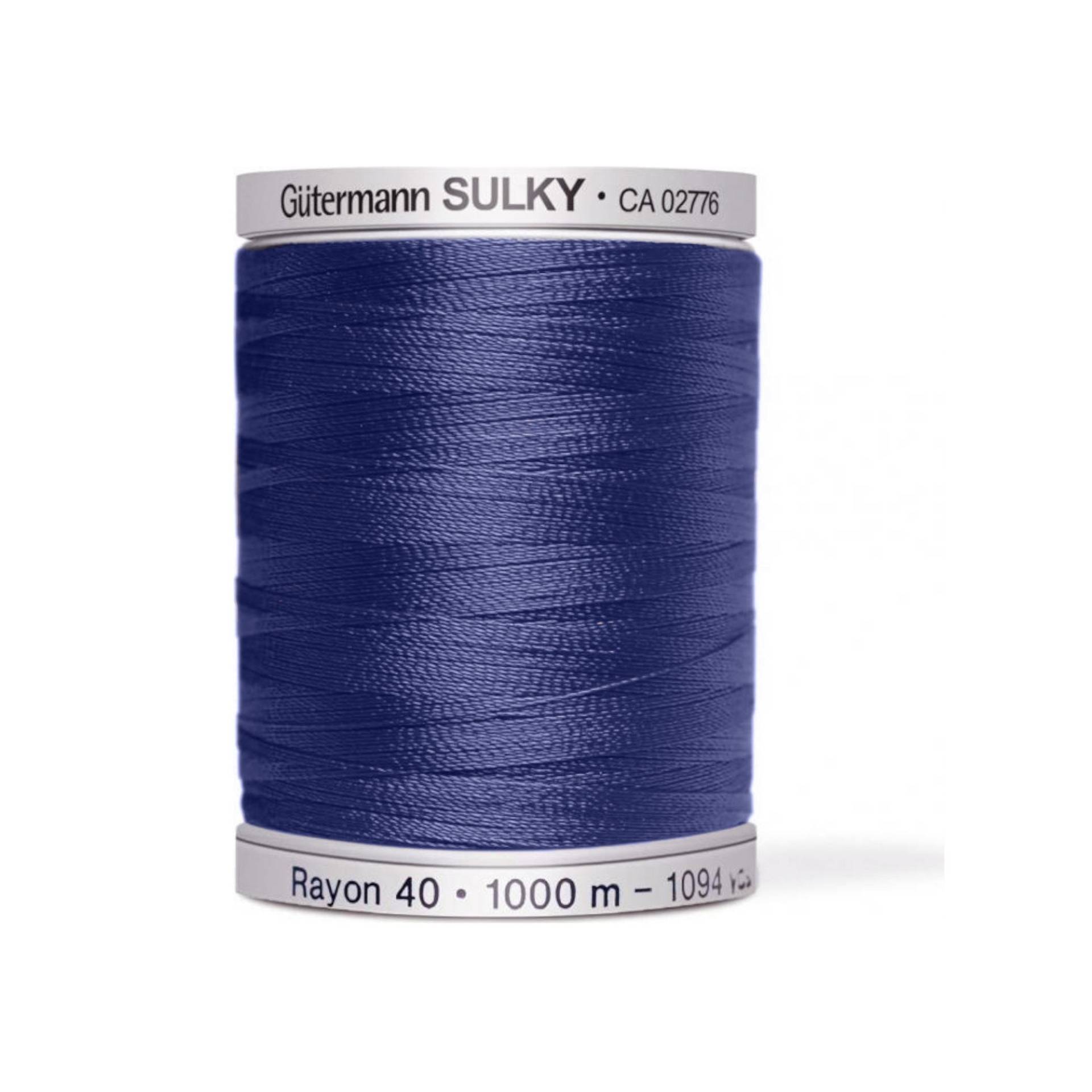Gütermann Rayon 40 Maschinenstickgarn 1000 m, blau Gütermann Rayon 40 Maschinenstickgarn 1000 m, blau von Stoffe Hemmers
